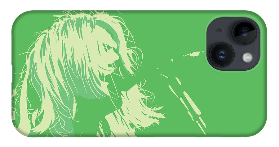 Kurt Cobain iPhone 14 Case featuring the digital art Kurt Cobain by Kevin Putman