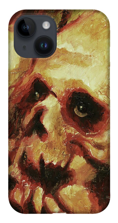 Skulls iPhone Case featuring the painting La Petite Mort by Sv Bell