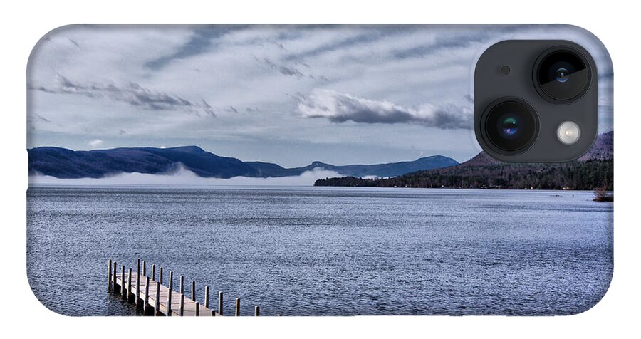 Lake iPhone Case featuring the photograph Lake View Clouds and Dock by Russ Considine