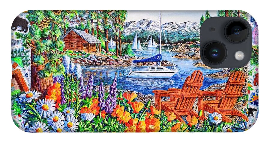 Lake iPhone Case featuring the painting Lakeside Retreat by Diane Phalen