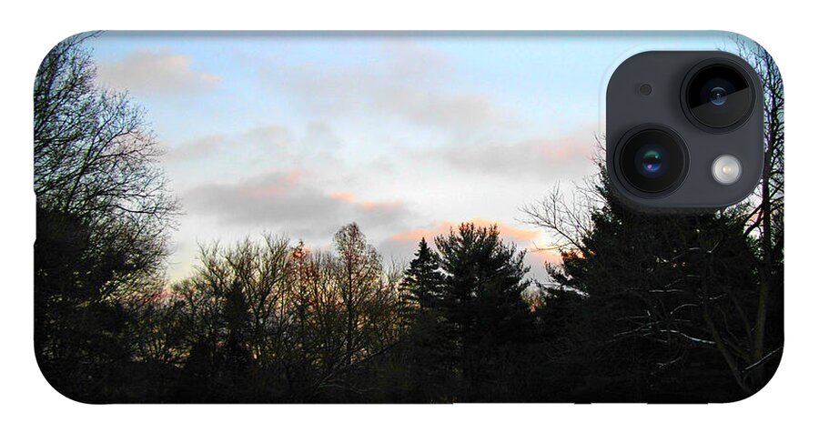 Landscape Photography iPhone 14 Case featuring the photograph Late Autumn Snowy Sunrise by Frank J Casella