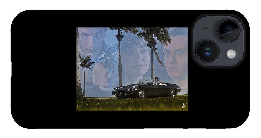 Miami Vice iPhone 14 Case featuring the digital art Leap of Faith 3 by Mark Baranowski