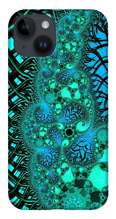 Fractal iPhone 14 Case featuring the digital art Let it Go by Mary Ann Benoit