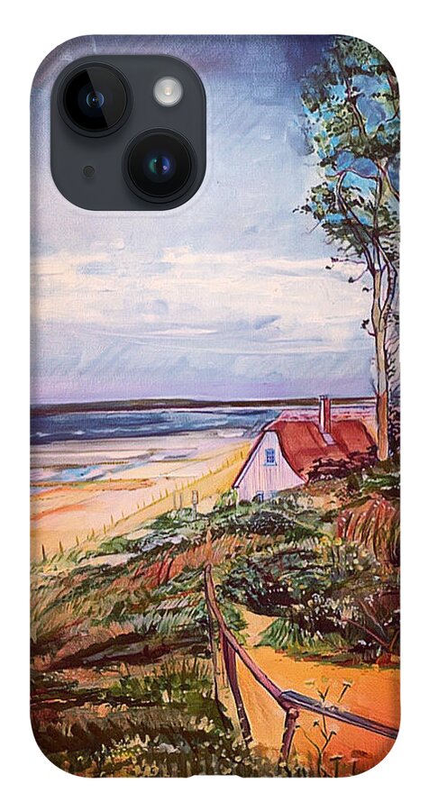 Landscape iPhone 14 Case featuring the painting Life Is a Beach by Try Cheatham