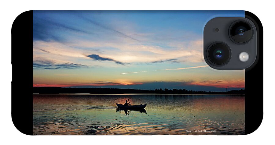 Lake Sunset iPhone 14 Case featuring the photograph Life is but a Dream on a Kayak by Mary Walchuck