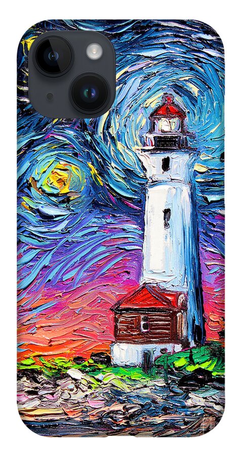 Light The Way Home iPhone 14 Case featuring the painting Light the Way Home by Aja Trier