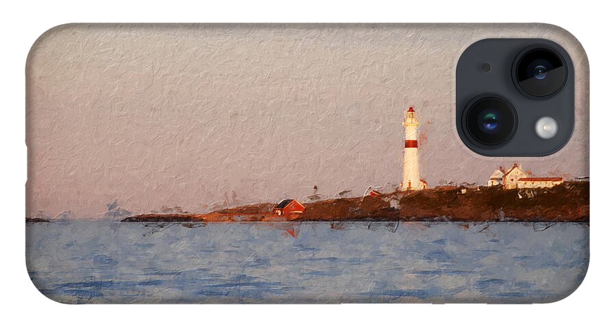 Lighthouse iPhone 14 Case featuring the digital art Torungen lighthouse by Geir Rosset