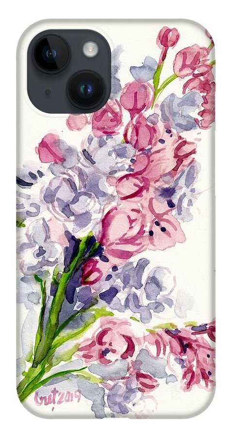 Lilac iPhone 14 Case featuring the painting Lilac Blossom by George Cret