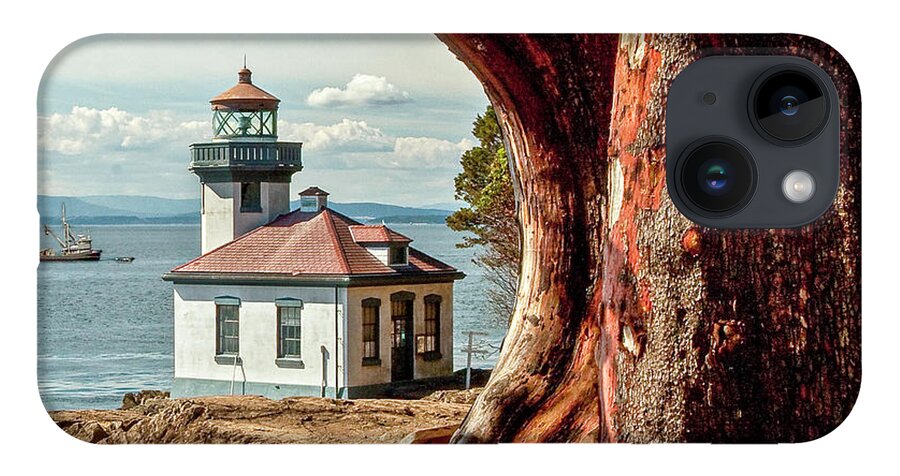 Lighthouse iPhone 14 Case featuring the photograph Lime Kiln Lighthouse by Tony Locke
