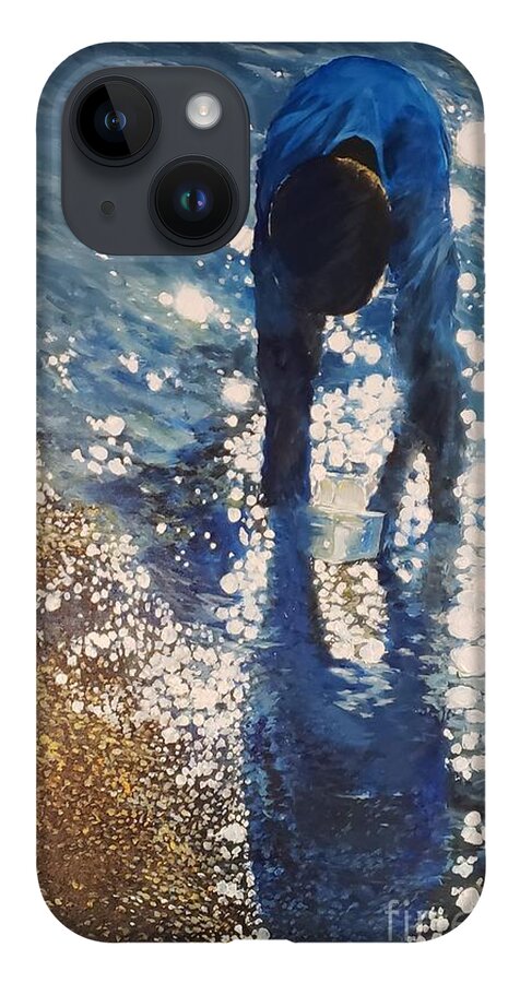Liquid Light iPhone Case featuring the painting Liquid Light by Merana Cadorette