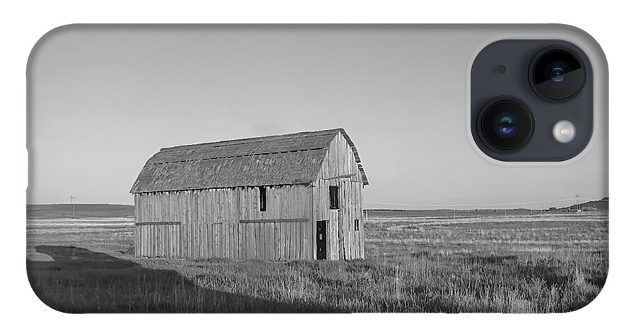 Barn iPhone Case featuring the photograph Little Barn on the Wyoming Plains by Cathy Anderson