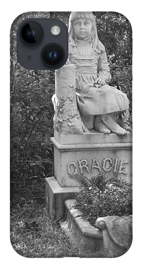 Gracie iPhone 14 Case featuring the photograph Little Miss Gracie BW by Lee Darnell