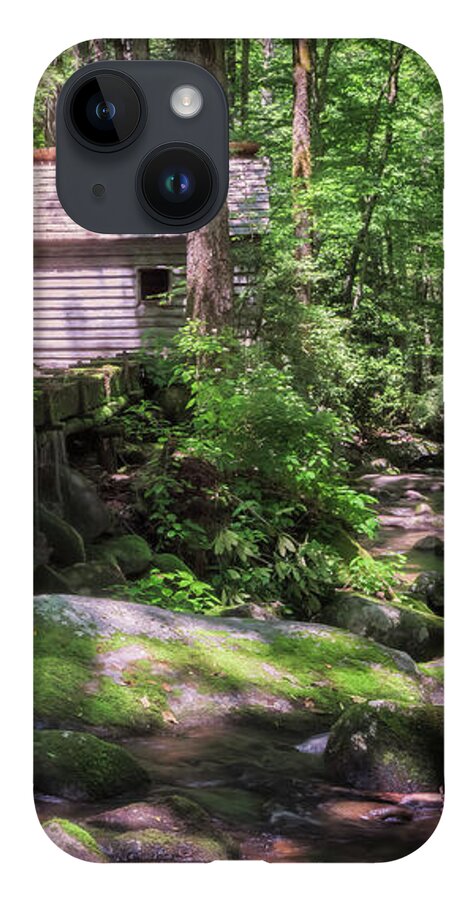 Reagan’s Tub Mill iPhone 14 Case featuring the photograph Little Tub Mill on Roaring Fork - Smoky Mountains by Susan Rissi Tregoning