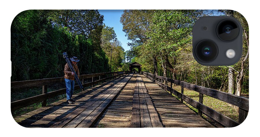 Bridges iPhone 14 Case featuring the photograph Long Bridge Running by DB Hayes