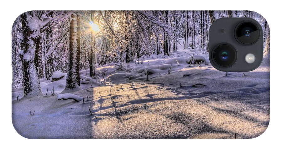 Winter iPhone 14 Case featuring the photograph Long Shadows In The Snow by Dale Kauzlaric