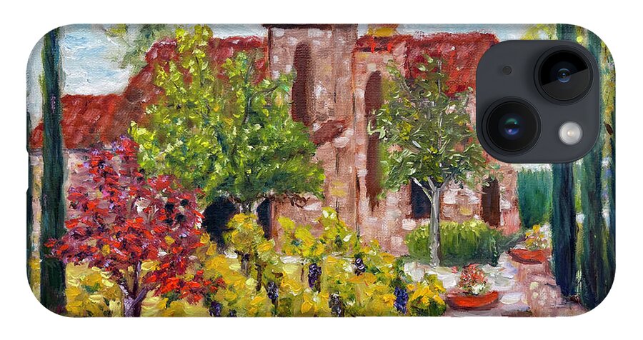 Lorimar Vineyard And Winery iPhone 14 Case featuring the painting Lorimar in Autumn by Roxy Rich
