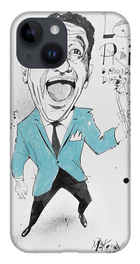  iPhone 14 Case featuring the drawing Louis Prima by Phil Mckenney