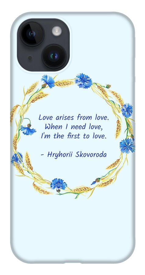 Skovoroda iPhone 14 Case featuring the digital art Love arises from love by Alex Mir