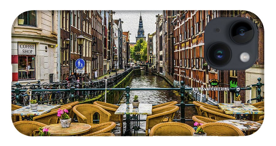 Water iPhone 14 Case featuring the photograph Lunch in Amsterdam by Tommy Farnsworth