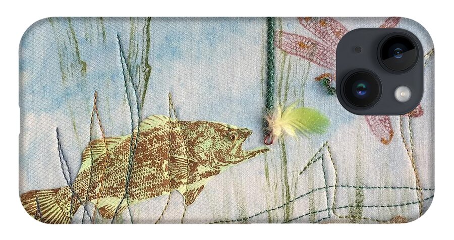 Fish iPhone 14 Case featuring the mixed media Lures by Vivian Aumond