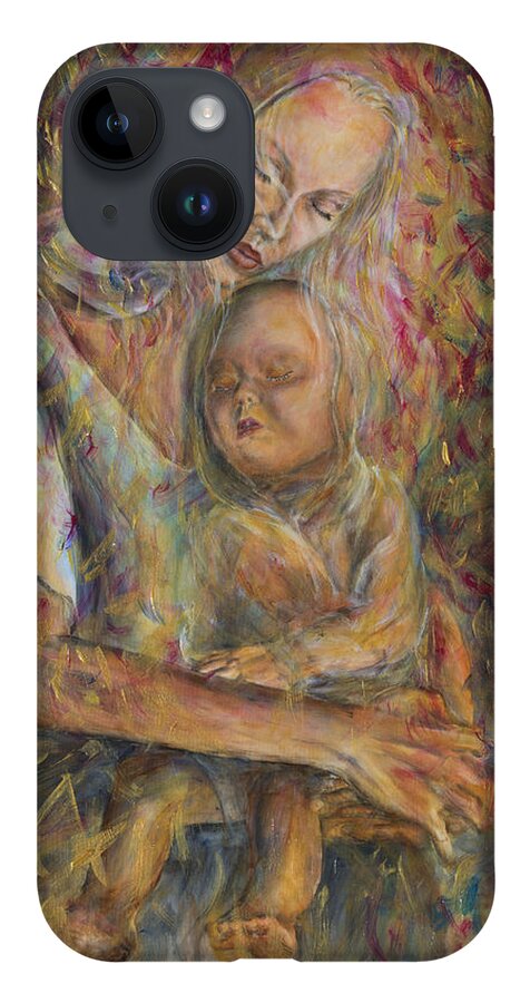 Mother iPhone 14 Case featuring the painting Madonna and Child by Nik Helbig