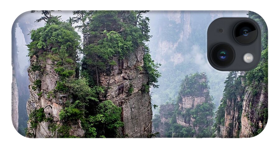 Ancient iPhone 14 Case featuring the photograph Majestic View of Zhangjiajie by Arj Munoz