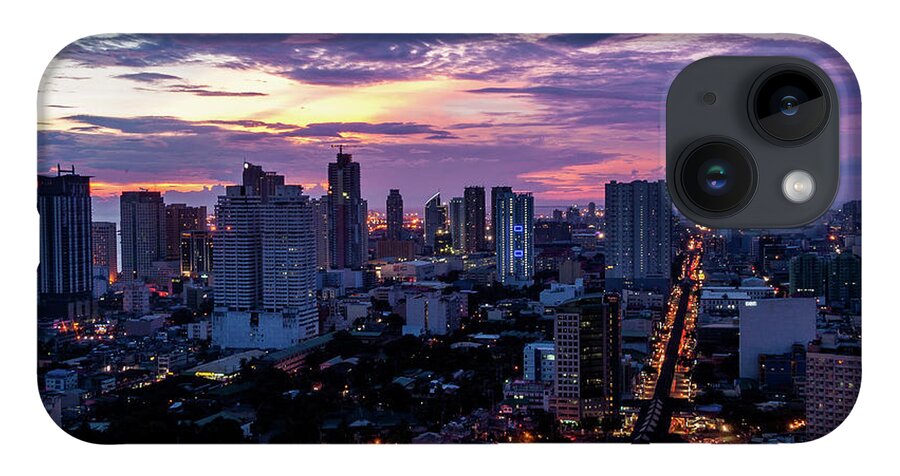 Philippines iPhone 14 Case featuring the photograph Manla Cityscape by Arj Munoz