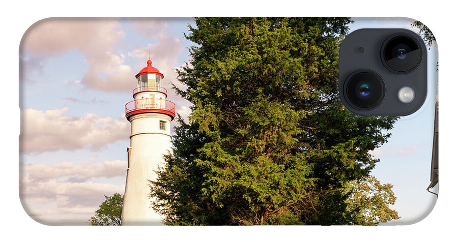 Marblehead iPhone 14 Case featuring the photograph Marblehead Lighthouse Entrance Square by Marianne Campolongo