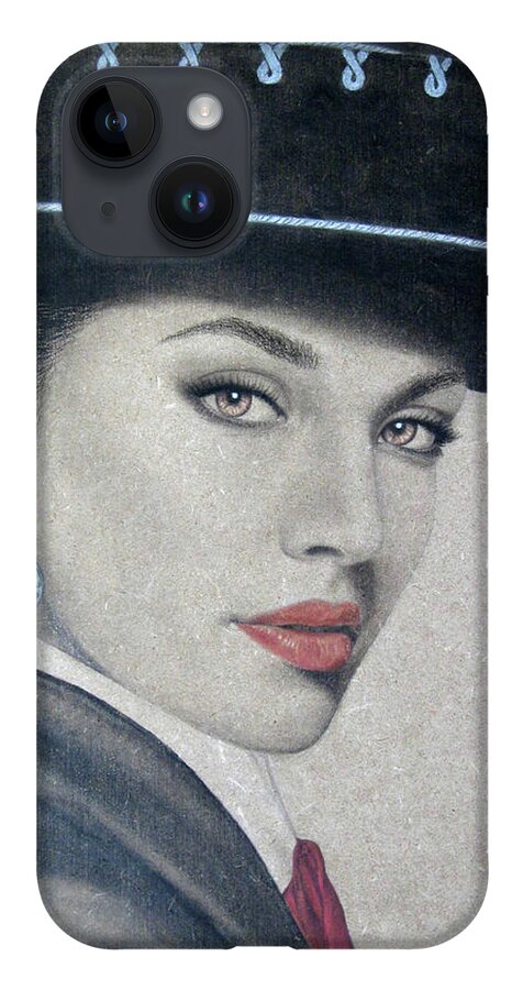 Mariachi iPhone 14 Case featuring the painting Mariachi by Lynet McDonald