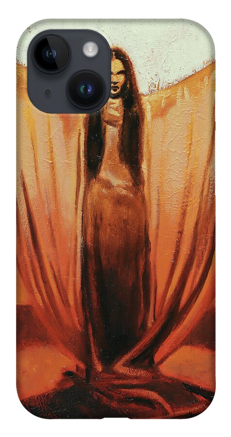 Girl iPhone Case featuring the painting Mark of the Vampire by Sv Bell