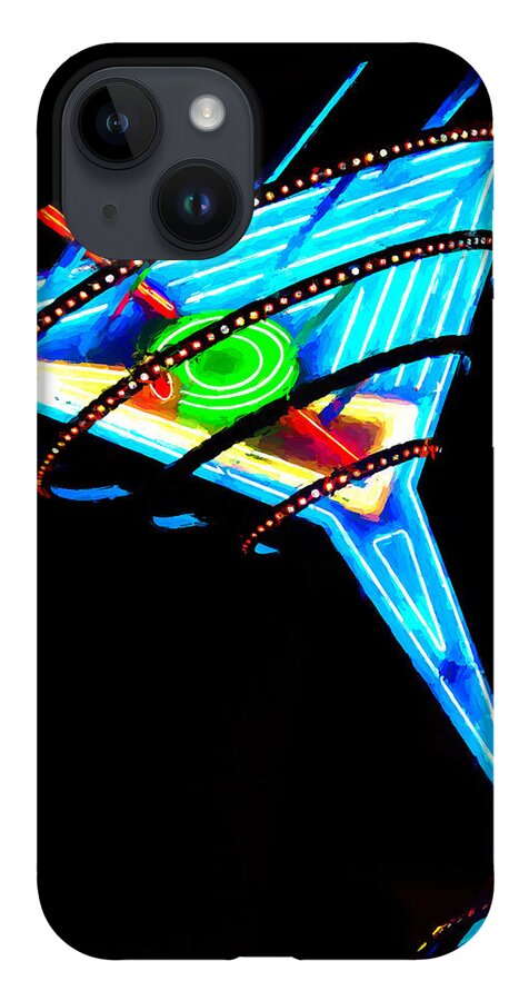 Las Vegas iPhone 14 Case featuring the digital art Martini Glass Las Vegas by Tatiana Travelways