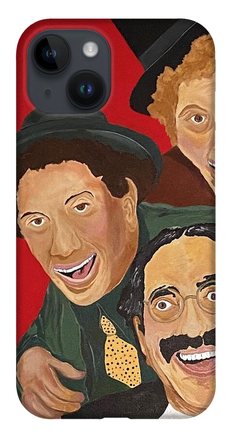  iPhone 14 Case featuring the painting Marx Brother Hollwood by Bill Manson