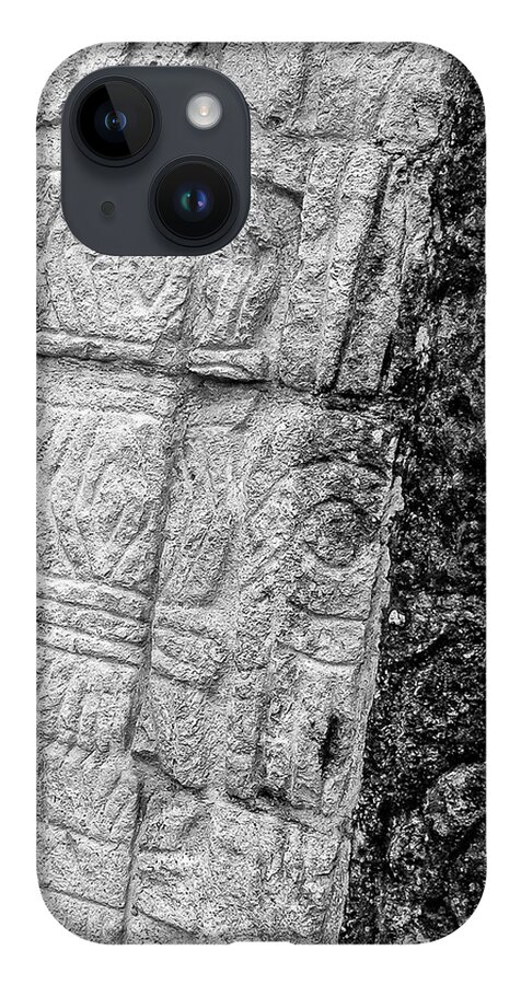 Mayan iPhone 14 Case featuring the photograph Mayan Wall Carvings - Chichen Itza by Frank Mari