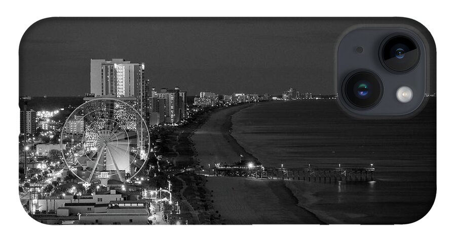2020 iPhone 14 Case featuring the photograph MB Boardwalk BW by David Palmer