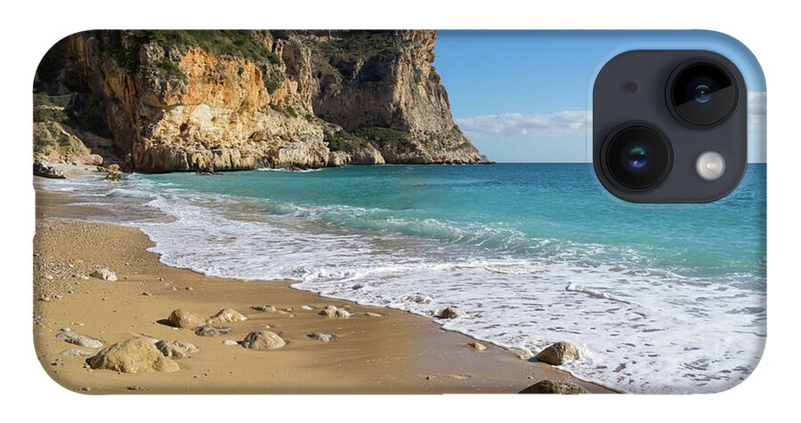 Mediterranean iPhone 14 Case featuring the photograph Mediterranean sunlight on the dream beach by Adriana Mueller
