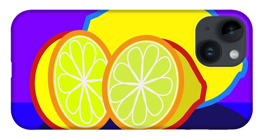 Yellow iPhone 14 Case featuring the digital art Mellow Yellow by Fatline Graphic Art