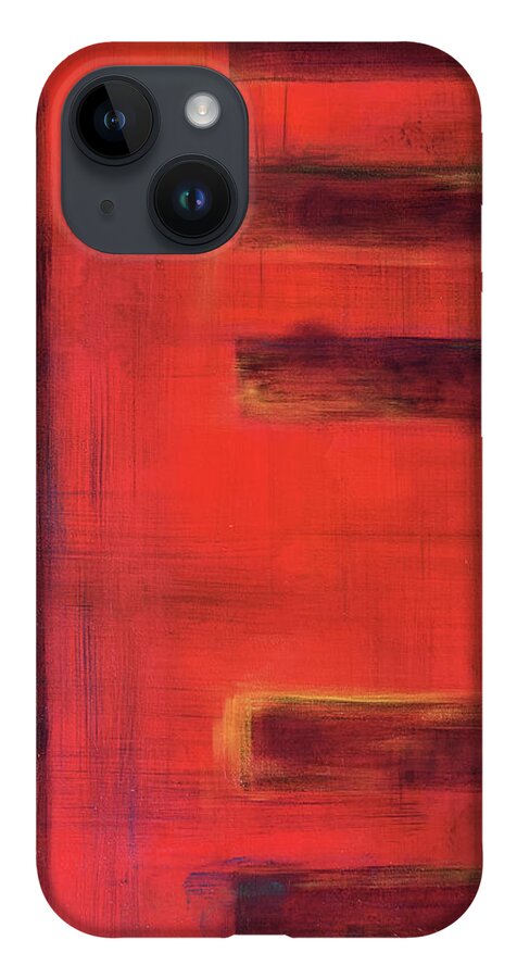 Abstract iPhone 14 Case featuring the painting Melody by Tes Scholtz
