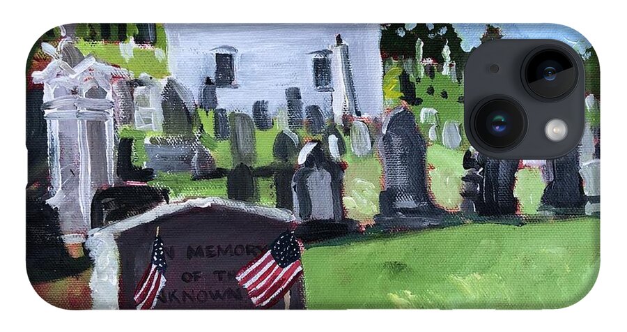 Unknown Soldier iPhone 14 Case featuring the painting Memorial Day by Cyndie Katz