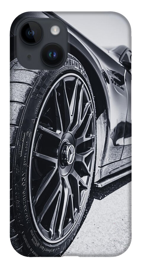 Black&white iPhone 14 Case featuring the photograph Mercedes AMG Car by MPhotographer