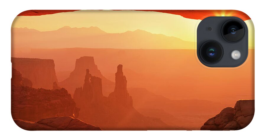 Mesa Arch iPhone 14 Case featuring the photograph Mesa Arch at Sunrise by Neale And Judith Clark