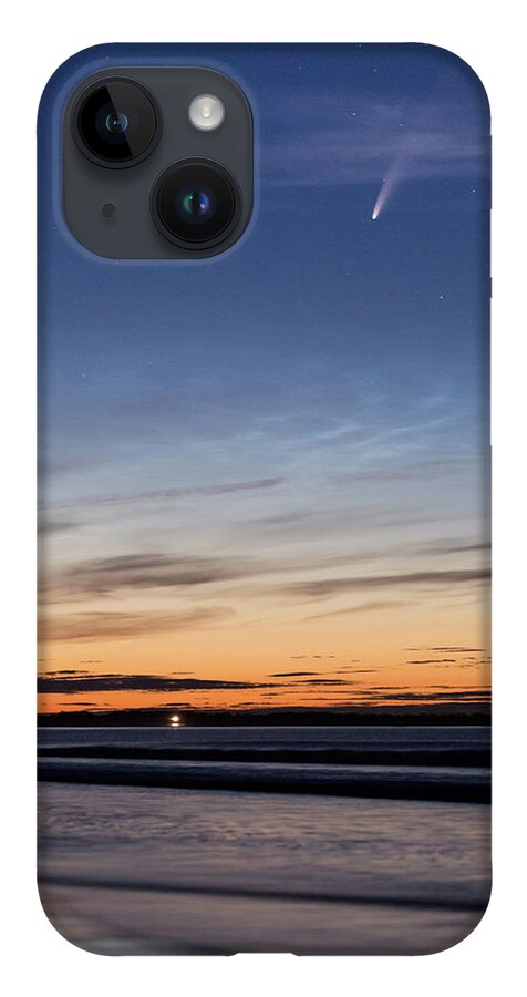 Comet iPhone 14 Case featuring the photograph Message from the Universe - the Comet NEOWISE by Anita Nicholson