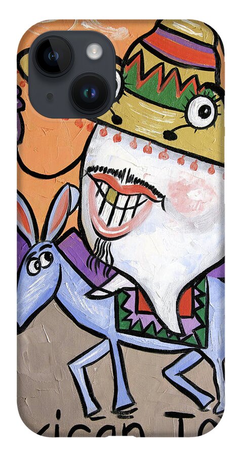 Mexican Tooth Framed Prints iPhone 14 Case featuring the painting Mexican Tooth by Anthony Falbo