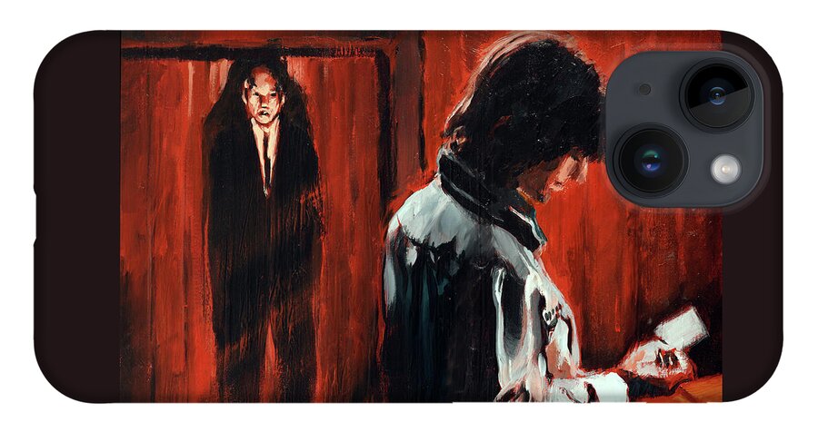 Phantasm iPhone Case featuring the painting Mike and the Tall Man by Sv Bell