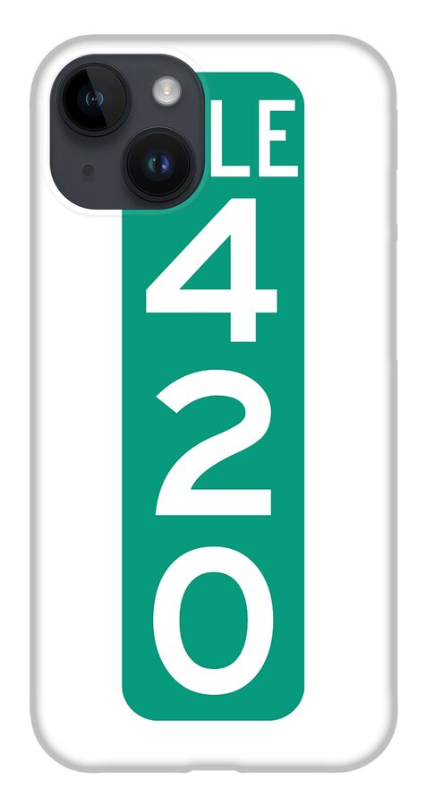 Mile Markers iPhone 14 Case featuring the digital art Mile 420 by Angie Tirado