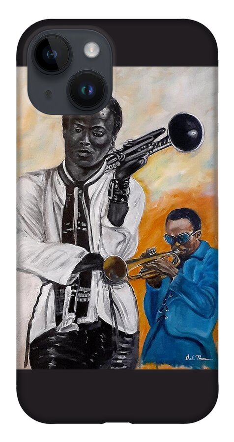 Miles Davis iPhone 14 Case featuring the painting Miles Davis by Victor Thomason