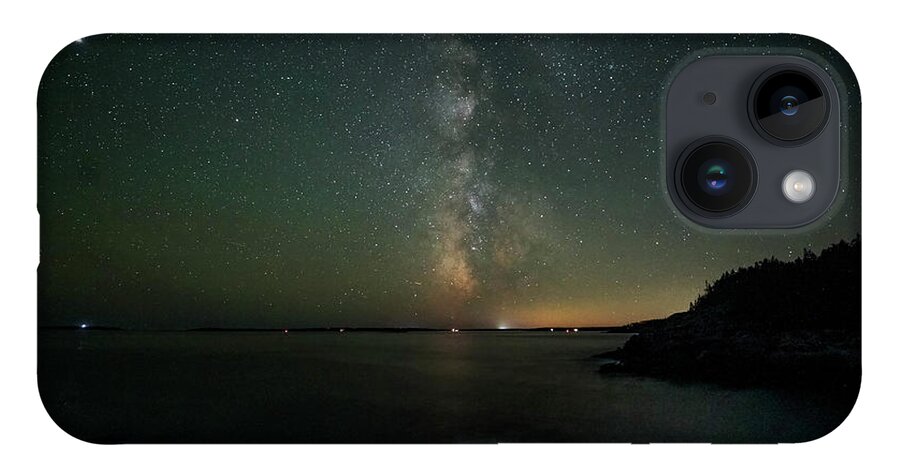 Acadia iPhone 14 Case featuring the photograph Milky Way over Acadia by GeeLeesa