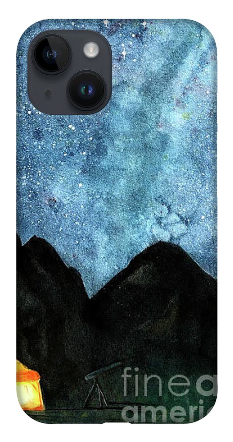 Milky Way iPhone 14 Case featuring the painting Milky Way by Vicki B Littell