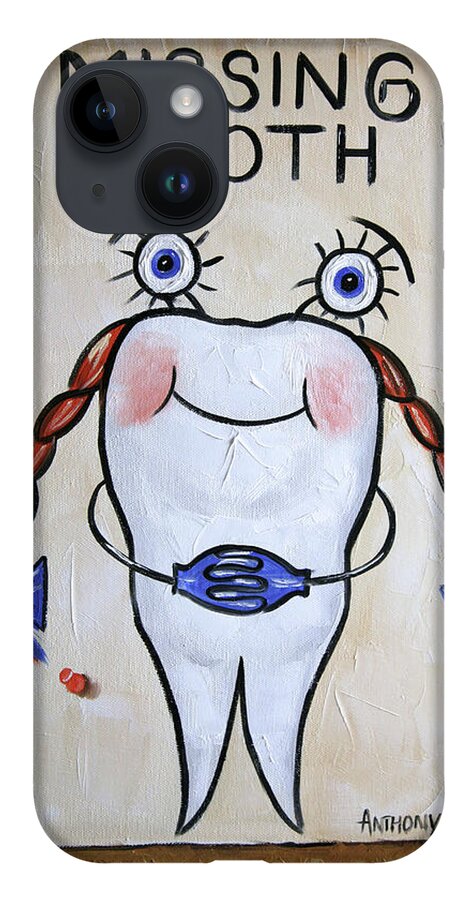 Missing Tooth iPhone 14 Case featuring the painting Missing Tooth by Anthony Falbo