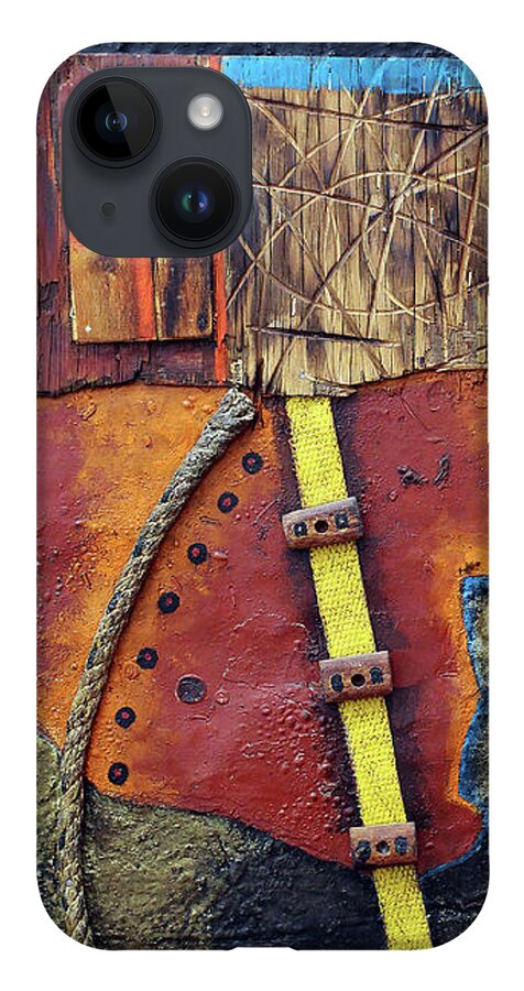African Art iPhone 14 Case featuring the painting Mission Control by Michael Nene