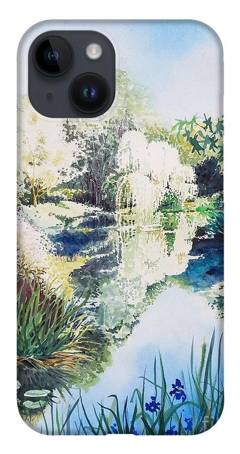 Monet iPhone Case featuring the painting Monet's pond by Merana Cadorette